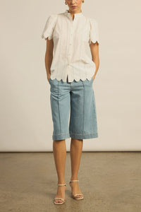 ZOE KRATZMANN - Compass Short - Light Wash Denim