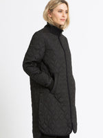 ILSE JACOBSEN - Long Quilt Coat - Black