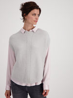 MONARI - Sleeveless Sweater w/Jewellery - Light Cloud