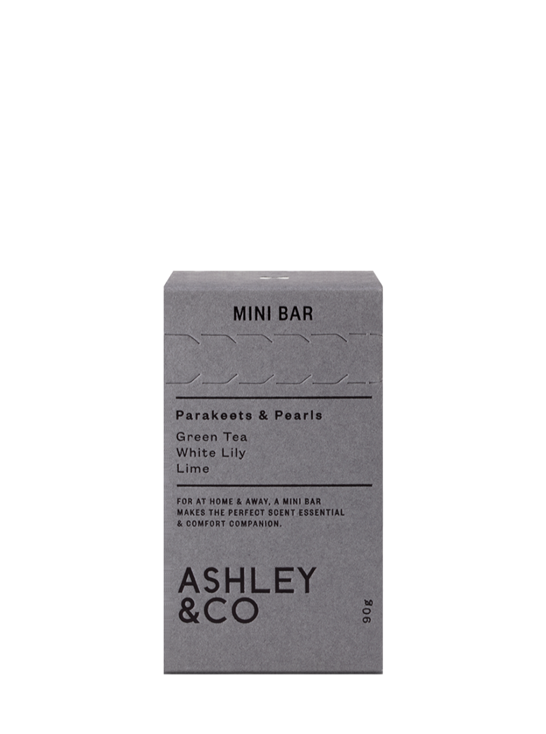 Ashley & Co Mini Bar Parakeets & Pearls - packaging